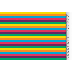 Jersey - Multicolor Ringel gelb 6 mm